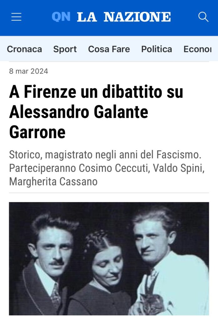 A Firenze un dibattito su Alessandro Galante Garrone